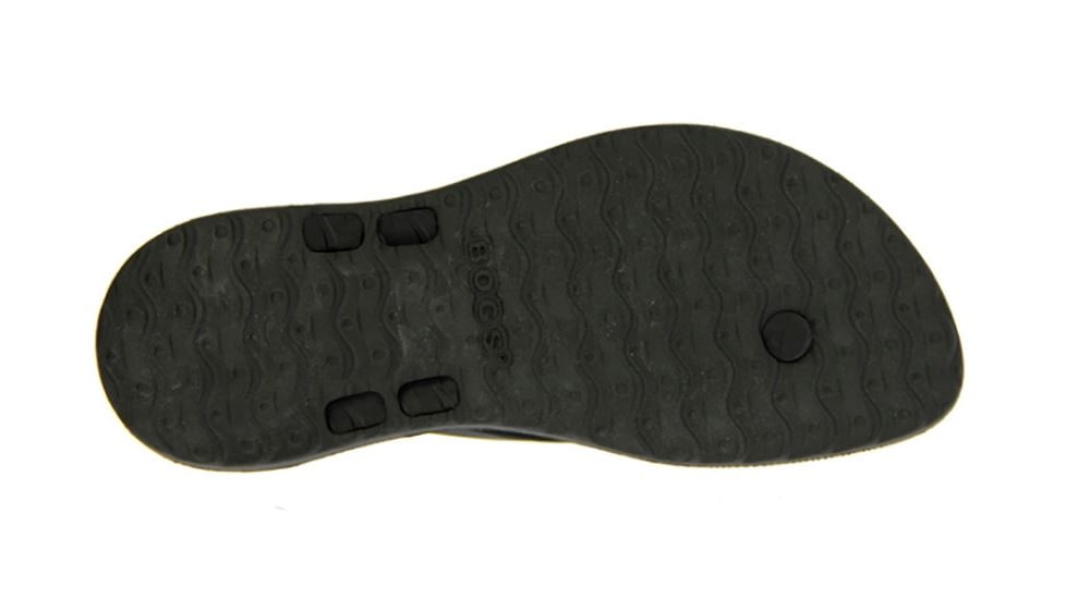 Bogs Womens Hudson Rubber Sandal,Black,Size 12 71696-001-12