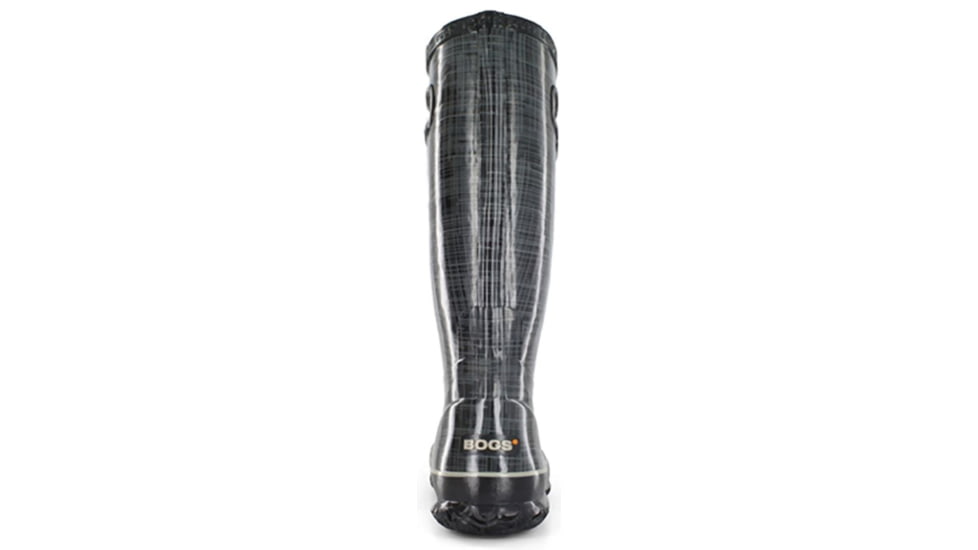 Bogs Womens Linen Rain Boot,Black,Size 12 71434-001-12