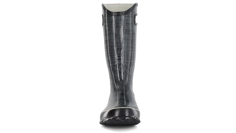Bogs Womens Linen Rain Boot,Black,Size 12 71434-001-12