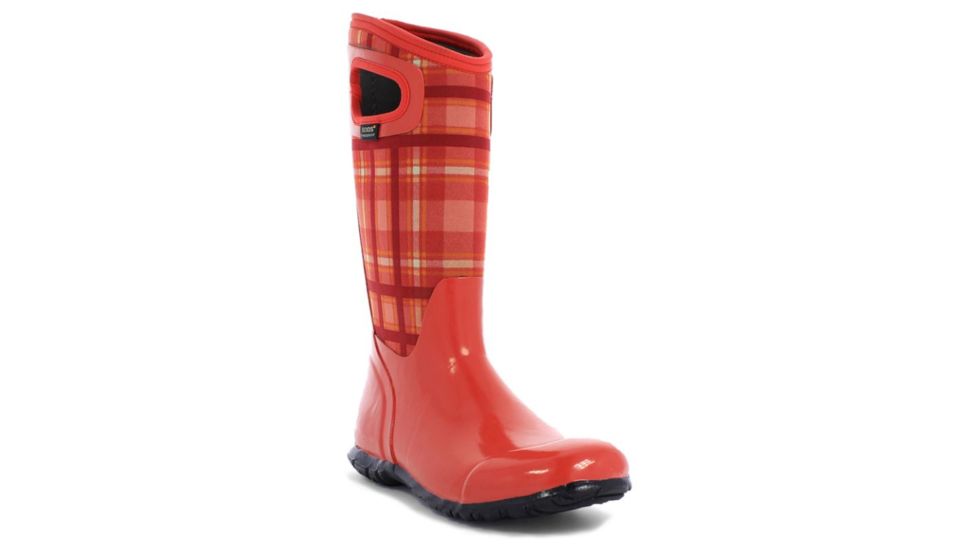 Bogs Womens North Hampton Plaid Boot,Red Multi,Size 6 71779-640-6