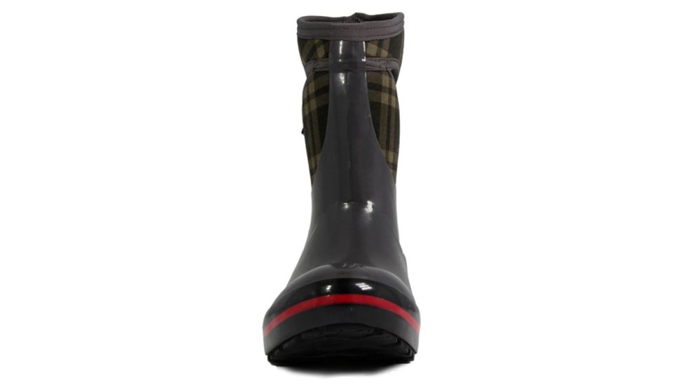 Bogs Womens Plimsoll Plaid Mid Boot,Dark Gray,Size 6 71786-011-6
