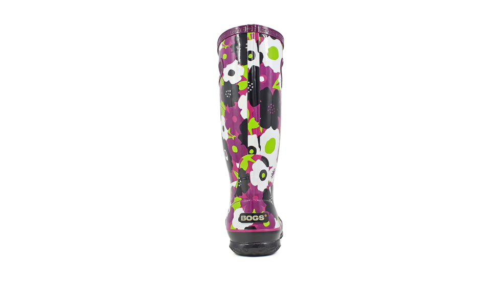 Bogs Womens Rain Spring Flowers Boots, Purple Multi, 12 71897-540-12