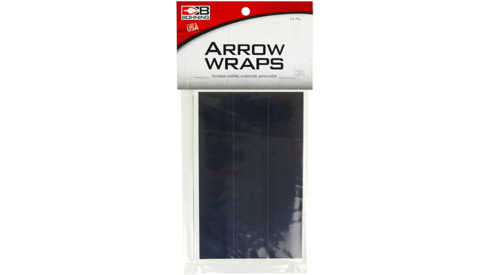 Bohning Arrow Wraps, Small Diameter 5.5 in, Blackout, 13 pack, 1006427