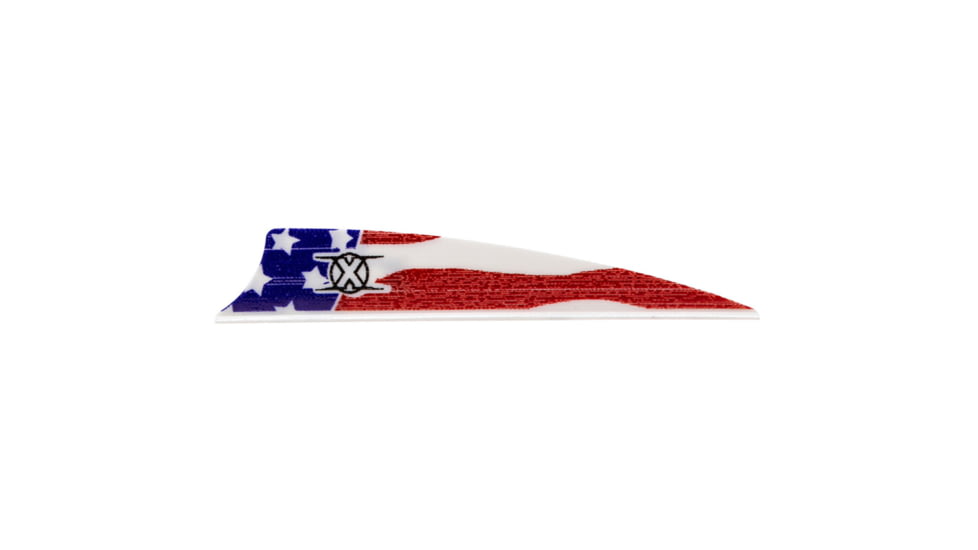 Bohning X Vanes Shield Cut 3 in, Red/Blue, 36 Pk, 10771AF3S