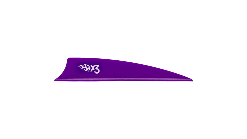 Bohning X3 Vanes Shield Cut 3 in, Purple, 36 pk, 1006719