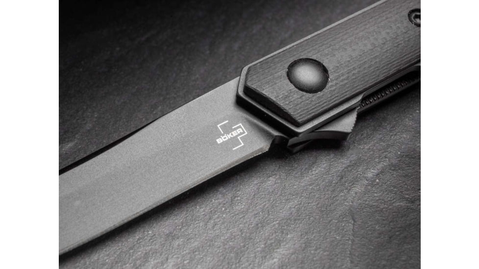 Boker 01Bo329 Plus Kwaiken Air Mini Pocket 3.07 Plain Black G10 Handle