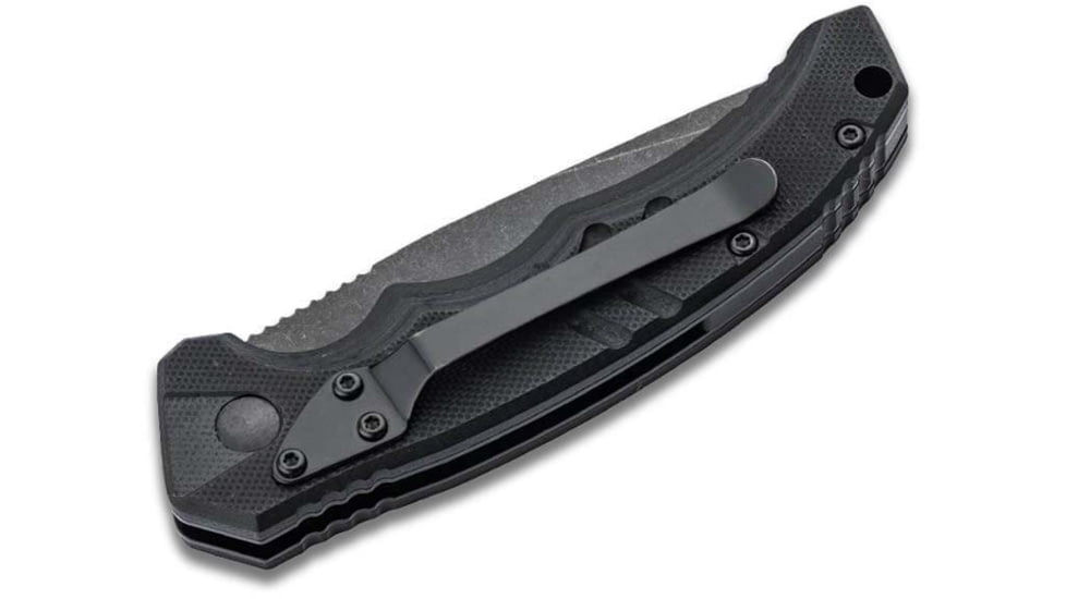 Boker USA Intention II Tanto Automatic Folding Knife, 3.07in, D2 Steel Black Tanto Blade, Black G10 Handle, 01BO797