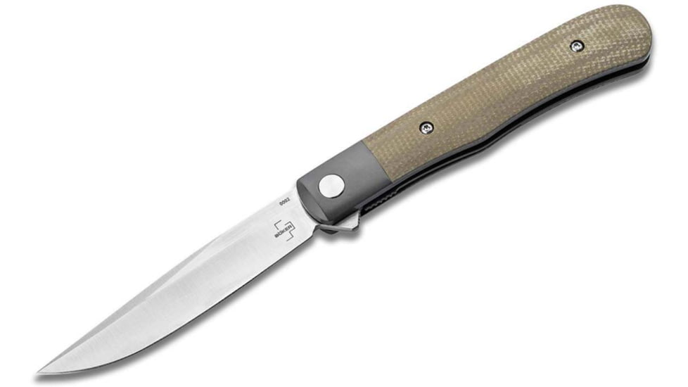 Boker 01Bo930 Trapper 3.23 Plain Nitro-V Blade Micarta Handle