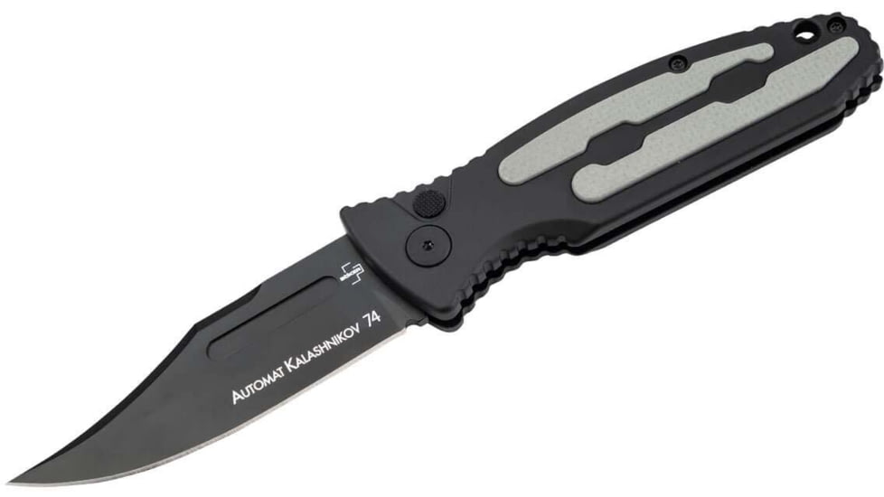 Boker 01Kals136 Kalashnikov 3.35 Clip Point Plain Black D2 Steel Blade Black/Gray Aluminum Handle