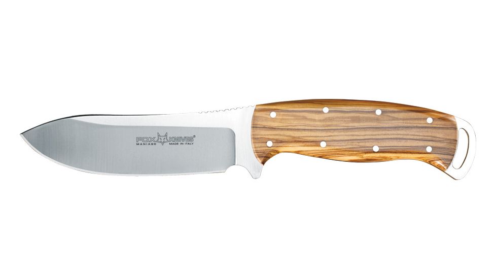 Boker 445Ol Fox Persian Hunter Fixed Blade Knife, 4.6in, N690, Olive Wood, Brown, 445OL