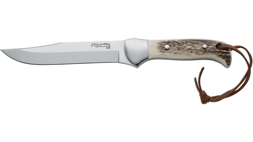 Boker 614Ce Fox Vintage Ltd Stag Fixed Blade Knife, 3.7in, N690, G10, Black, 614CE