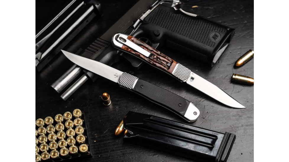Boker Hidden Release Trapper Appaloosa Bone