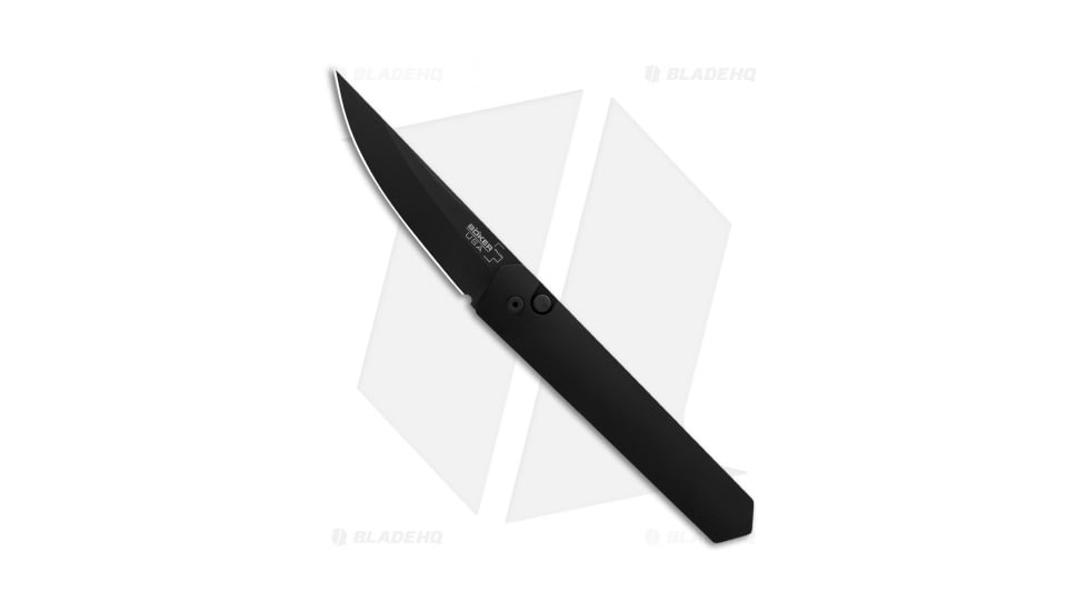 Boker Burnley Kwaiken Automatic Folding Knife, 3.50in, 154CM, Normal Blade, Aluminum Black Handle, Black/Black, 8.375in, BHQ-81436