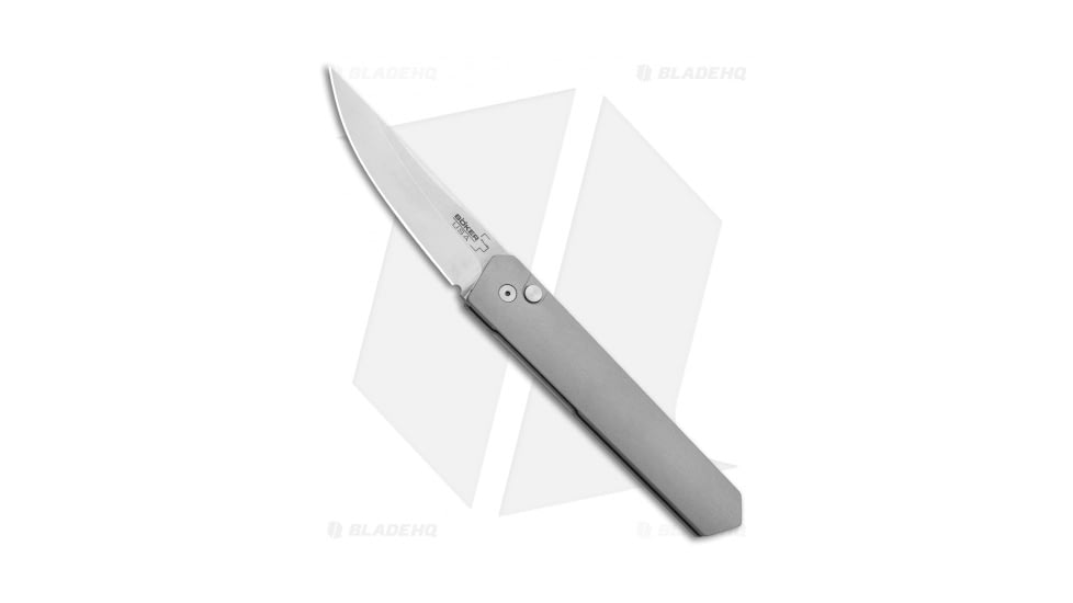 Boker Burnley Kwaiken Automatic Folding Knife, 3.50in, 154CM, Normal Blade, Aluminum Gray Handle, Steel/Gray, 8.375in, BHQ-79761