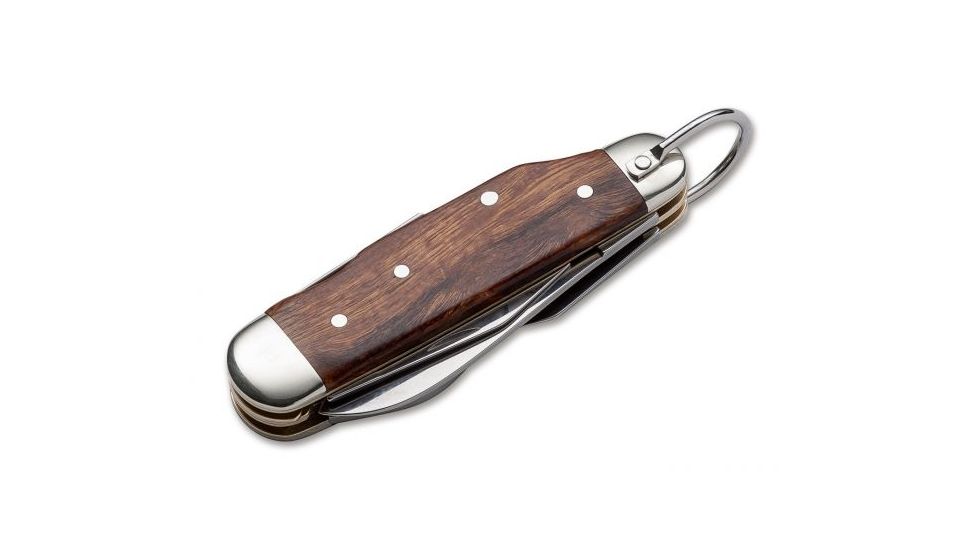 Boker Camp Classic Gold Folding Blade Knife, 2.6in, 4034, Silver, Uncoated, Brown, 114051