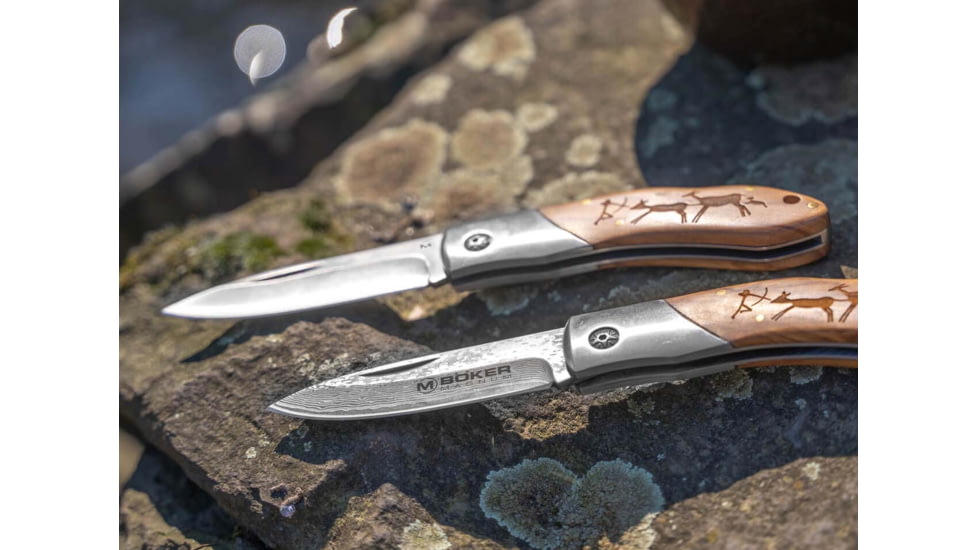 Boker Caveman Damascus Lockback