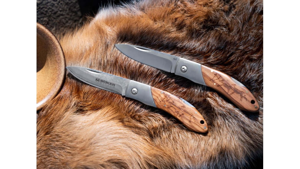Boker Caveman Damascus Lockback