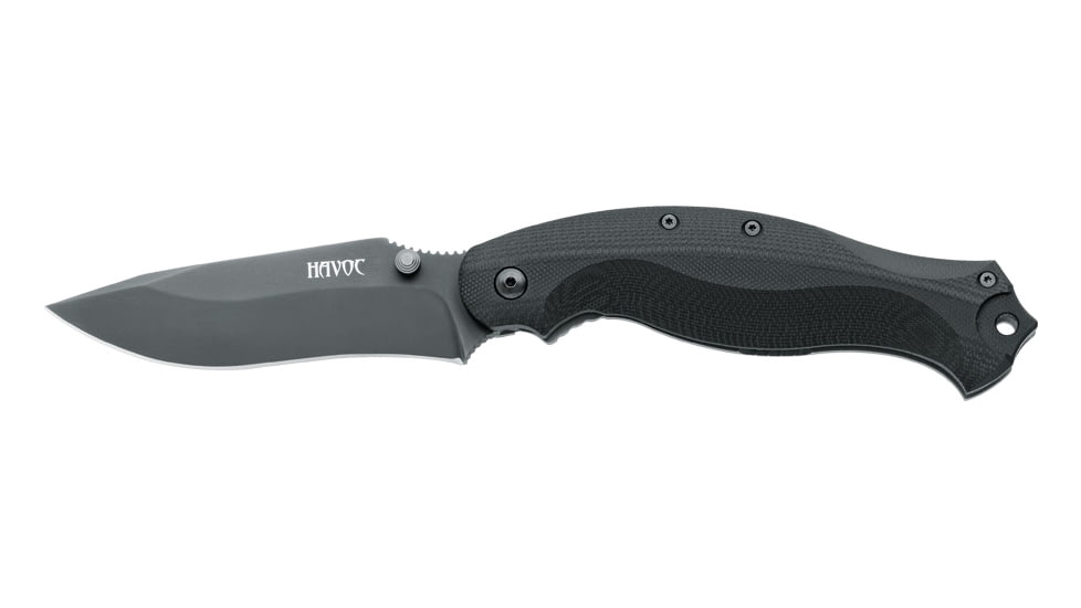 Boker Fku-Hv02Tib Vellenkamp Havoc Folding Knife, 3.9in, N690, G10, Titanium, Black, FKU-HV02TIB