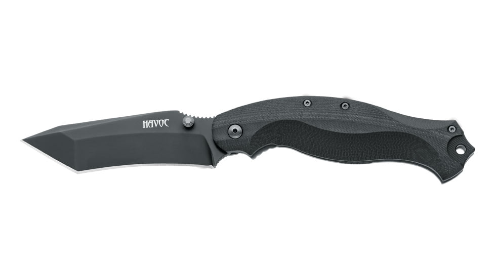 Boker Fku-Hv02Ttib Vellenkamp Havoc Folding Knife, 3.9in, N690, G10, Titanium, Black, FKU-HV02TTIB