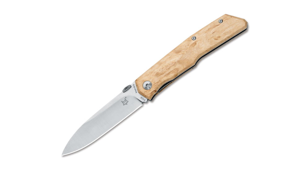 Boker Fx-525Be Terzuola Birch Satin Fixed Blade Knife, 3.5in ,N690, Birch Wood, Uncoated, Brown, FX-525BE