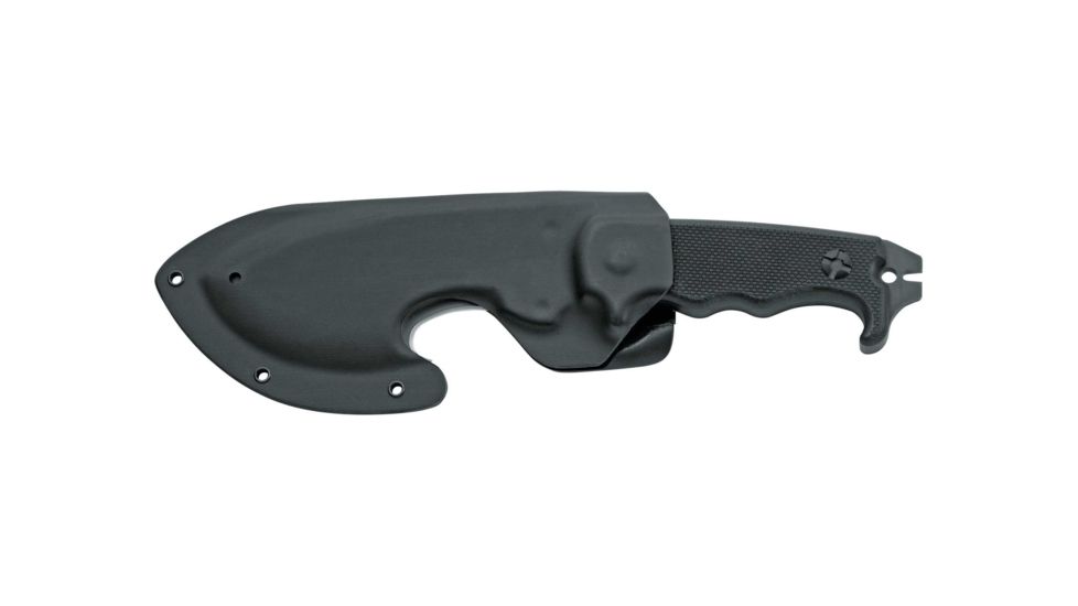 Boker Heli Crew Survival Fixed Blade Knife, 5.9in, N690, G10, Black, FX-AVES12