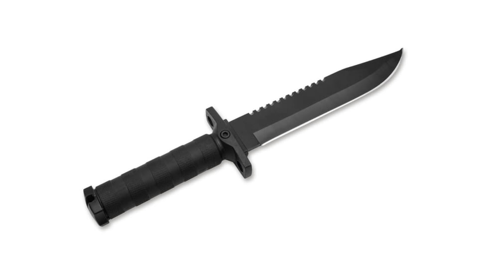 Boker John Jay Survival Knife, 8.07in, Black 7Cr17MoV Blade, Black FRN Handle, Boxed, 02SC004