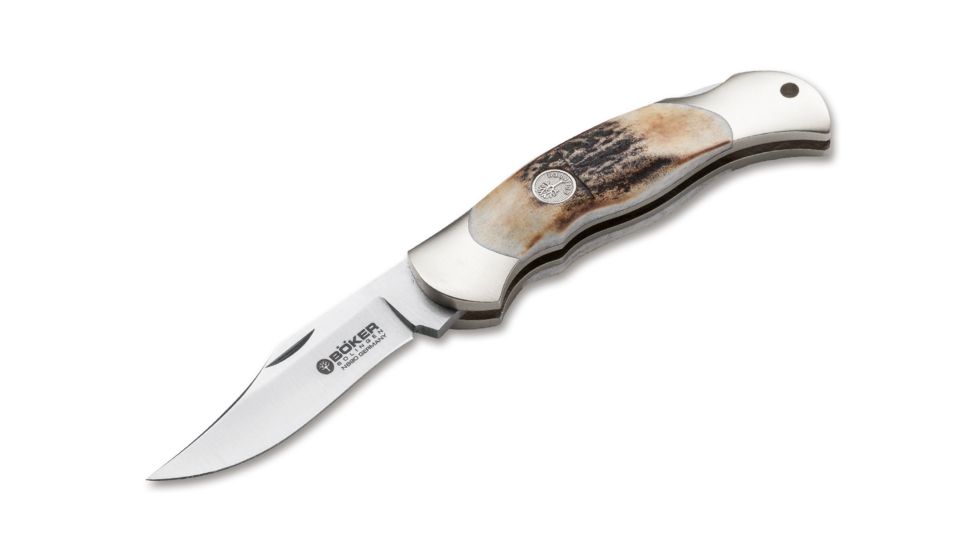 Boker USA Junior Scout Stag Knife, Brown, Small, 111910