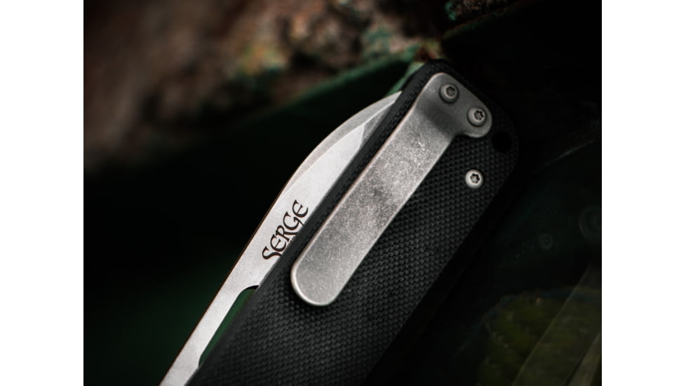 Boker Lancer Black Stonwash Folding Knife, 01BO068