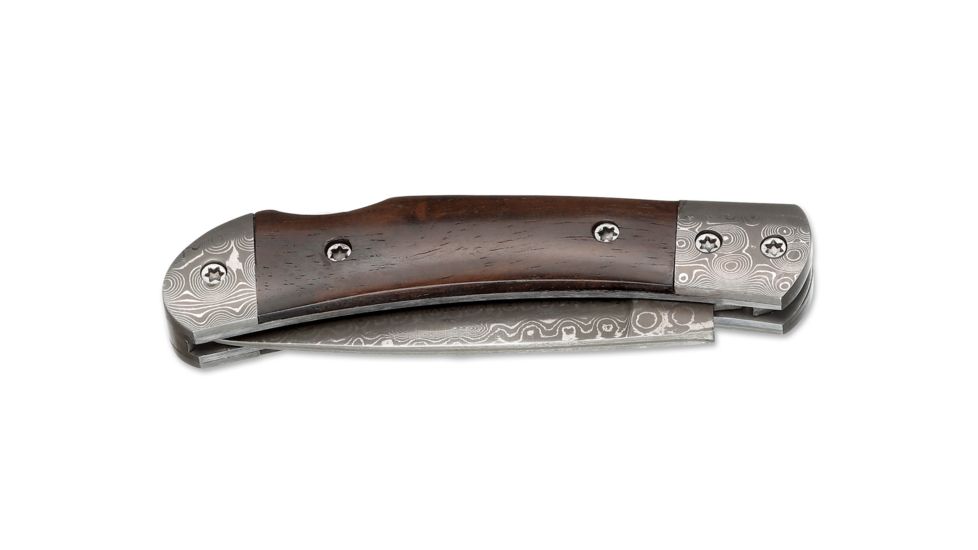 Boker Magnum Damascus Countess Folding Knife, 2.2in, Damascus, Ebony, Brown, 01MB049DAM