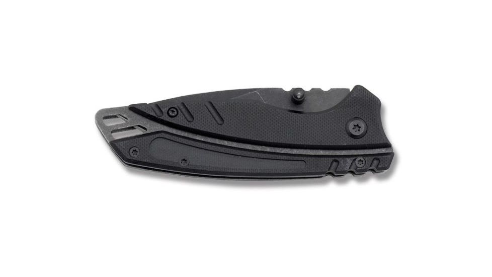 Boker Magnum India Romeo Spring Assist Open Folding Knife,3.125in Stainless Steel Blade,Black Textured G10 Handle 01RY224