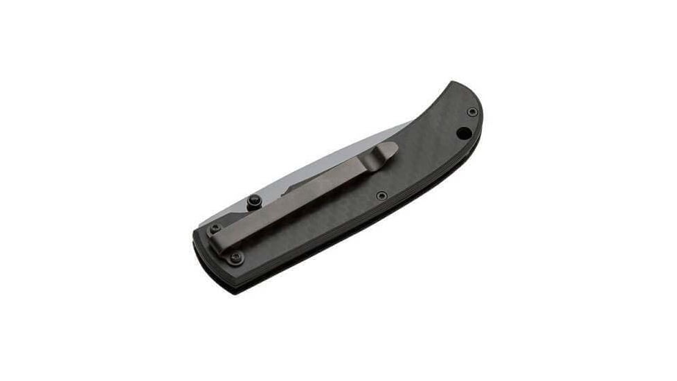 Boker Plus Anti-Grav Linerlock Folding Knife, 3.3in, Black Ceramic Plain Blade, Carbon Fiber Handle, 01BO036