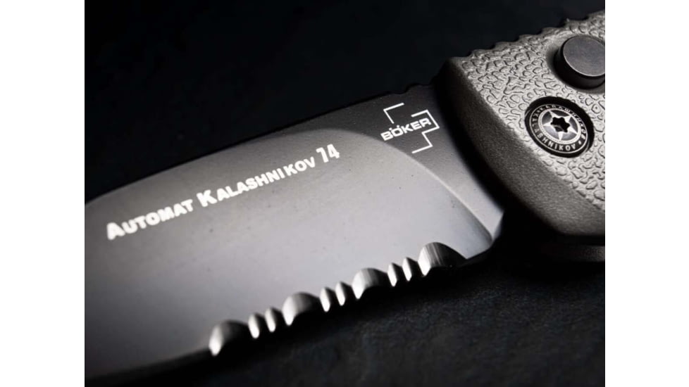 Boker Plus Kalashnikov Grey Auto Serrated Black D2