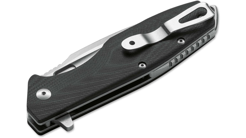Boker Plus Caracal Folding Knife, 3.43in, D2 Steel, Drop Point Blade, G10 Black Handle, 01BO771