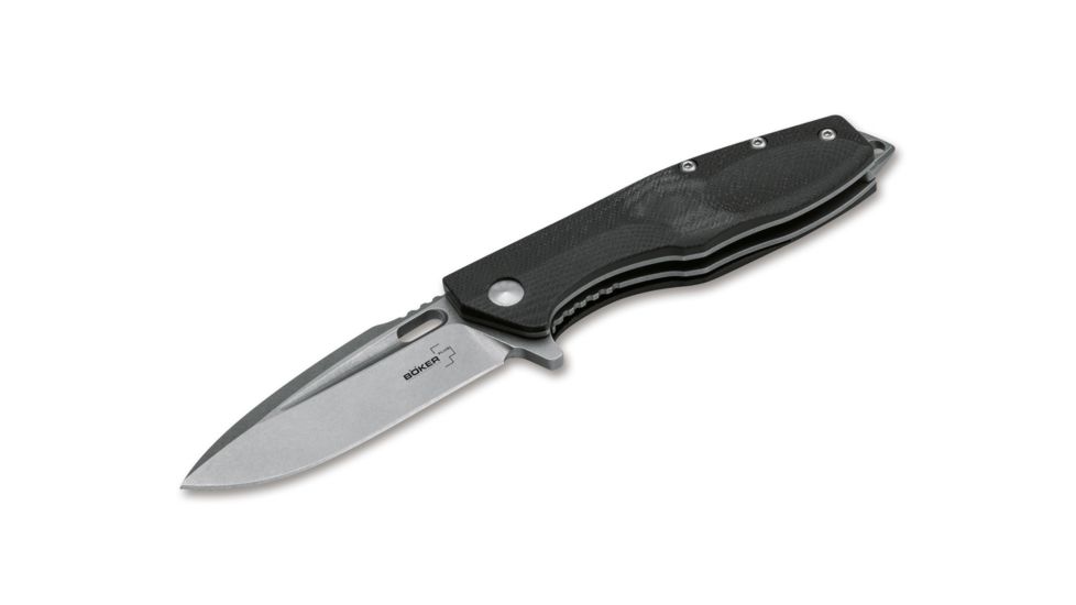 Boker Plus Caracal Mini Folding Knife, 3.1in, D2, G10, Uncoated, Black, 01BO756