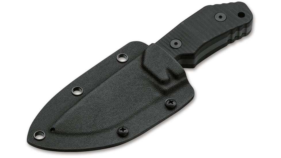 Boker Plus Little Dvalin Fixed Blade Knife, 3.15in, D2, G10 Black Handle, 02BO033