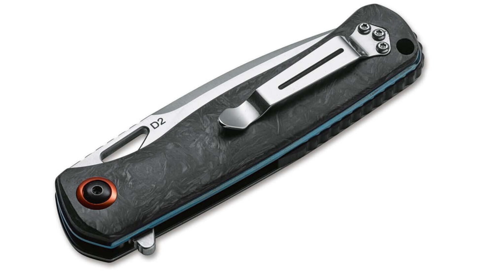 Boker Plus Nebula Folding Knife, 3.62in, D2 Steel, Spear Point Blade, Carbon Fiber Black Handle, 01BO319