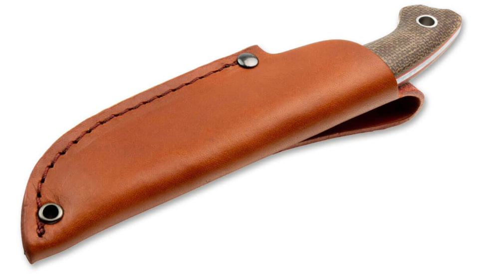 Boker Plus Nessmi Pro Fixed Blade Knife, 2.64in, D2, Micarta Brown Handle, 02BO018