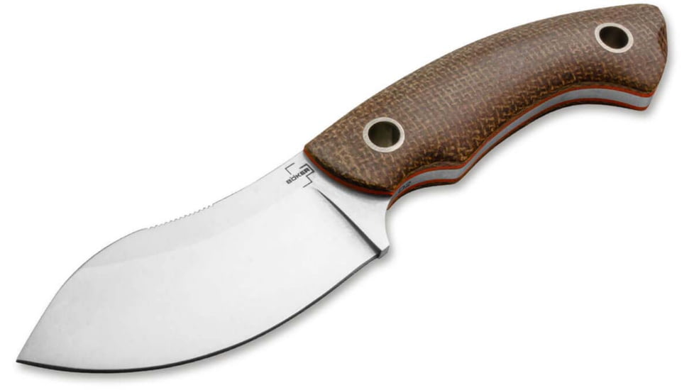 Boker Plus Nessmi Pro Fixed Blade Knife, 2.64in, D2, Micarta Brown Handle, 02BO018