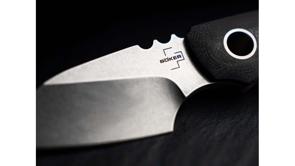 Boker Plus PryMini Pro Fixed Blade Knife, 2.36in, D2, G10 Black Handle, 02BO017