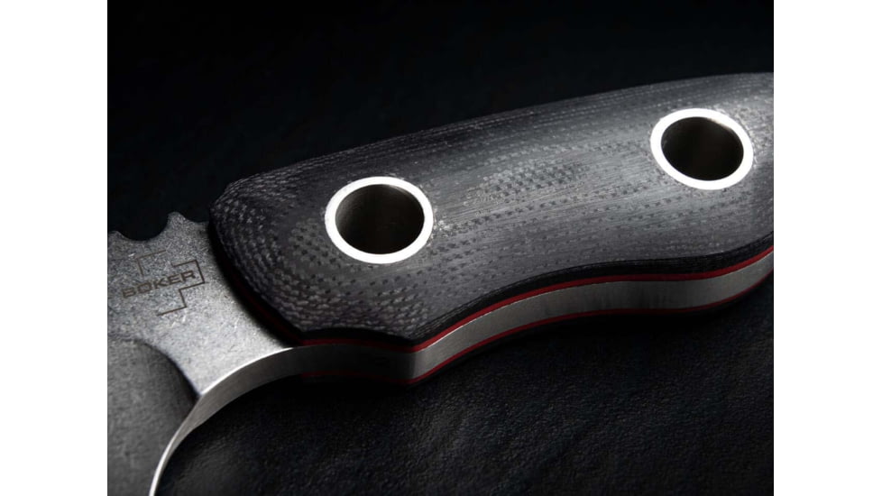 Boker Plus PryMini Pro Fixed Blade Knife, 2.36in, D2, G10 Black Handle, 02BO017