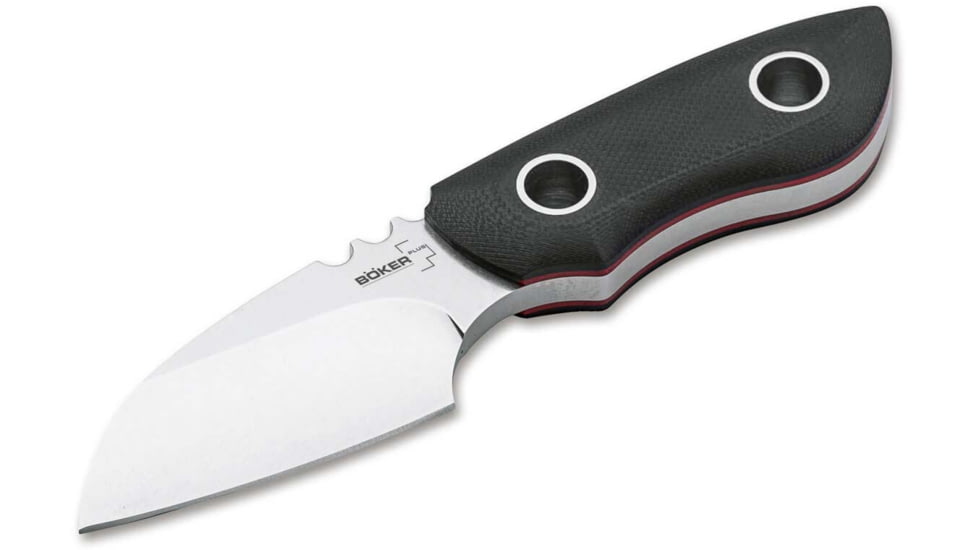 Boker Plus PryMini Pro Fixed Blade Knife, 2.36in, D2, G10 Black Handle, 02BO017