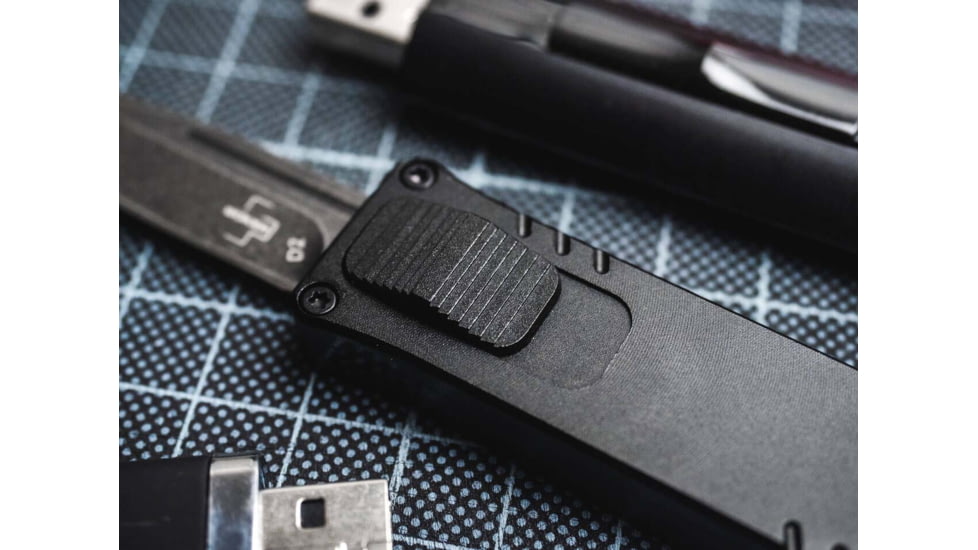 Boker Plus USB OTF Automatic Folding Knife, 1.77in, D2, Aluminum Black Handle, 06EX270