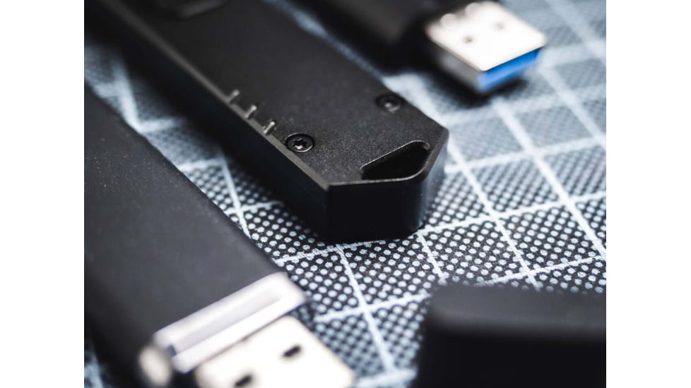 Boker Plus USB OTF Automatic Folding Knife, 1.77in, D2, Aluminum Black Handle, 06EX270