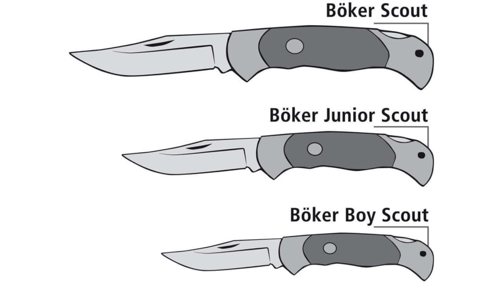 Boker Solingen Boy Scout Spearpoint Folding Knife, 2.24in, N690, Desert Ironwood, Nickel Silver Brown Handle, 112406
