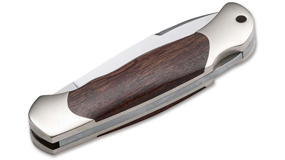 Boker Solingen Junior Scout Folding Knife, 2.76in, N690, Desert Ironwood, Nickel Silver Brown Handle, 111940