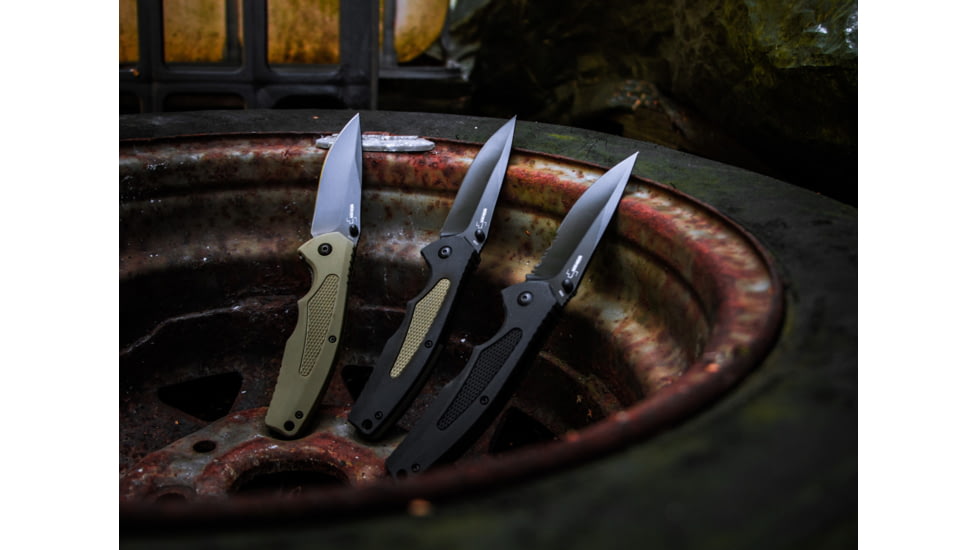 Boker Spring Assisted Ii Vg10 Folding Knife, 3.5in, VG-10, FRN, Synthetic, Coyote, 01BO501
