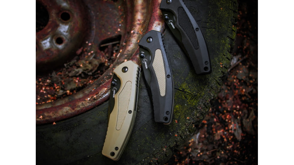 Boker Spring Assisted Iii Vg10 Folding Knife, 3.5in, VG-10, FRN, Synthetic, Spring Assisted, Black, 01BO502