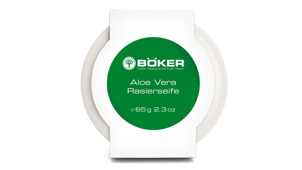 Boker USA Aloe Vera Shaving Soap,Oak Leaves and Mint Scent 04BO158