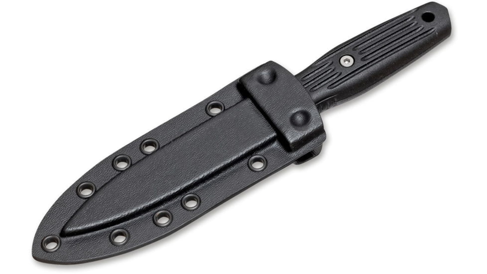 Boker Applegate Boot Fixed Blade Knife, Small, Kydex Sheath, 6 in, 440C, Double Edge, Black FRN (Fiberglass-Reinforced Nylon), 120546