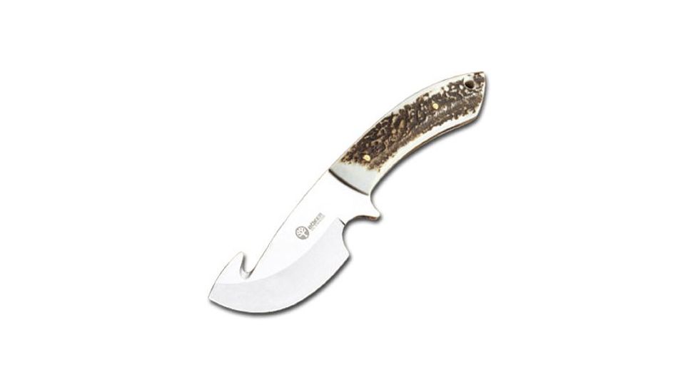 Boker USA Arbolito Stag Gut Hook Fixed Blade Knife w/ Leather Sheath 02BA510HH
